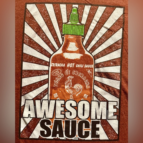 Sriracha “Awesome Sauce” Graphic Tee XL | Funny Hot Sauce Shirt Rooster Logo - Picture 4 of 4